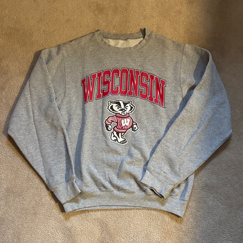 Gray Wisconsin crewneck